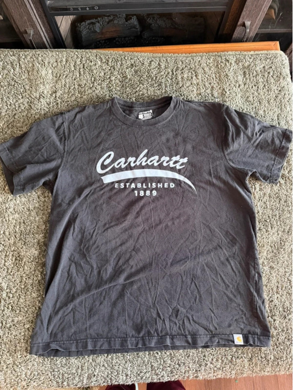Carhartt Relaxed Fit Men's T-Shirt, Gray, Size L